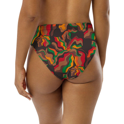 Bikini bottom with high waist (recycled) - SASSY IRIS retro - SHALMIAK