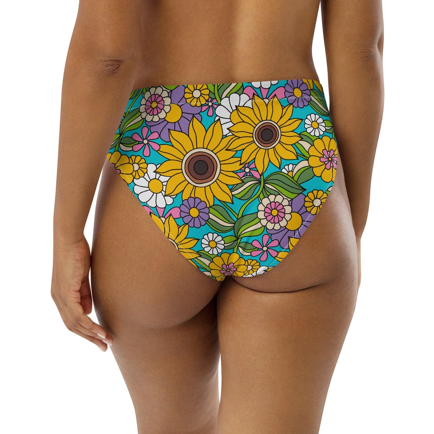 Bikini bottom with high waist (recycled) - SUNDANCE turquoise - SHALMIAK