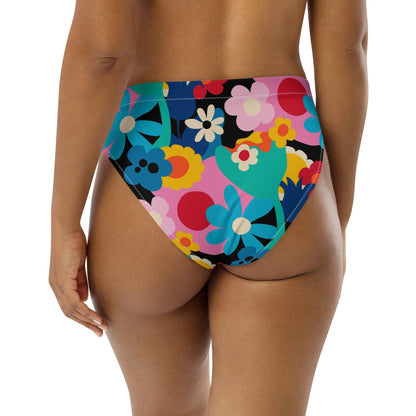 Bikini bottom with high waist (recycled) - FLORALEI - SHALMIAK