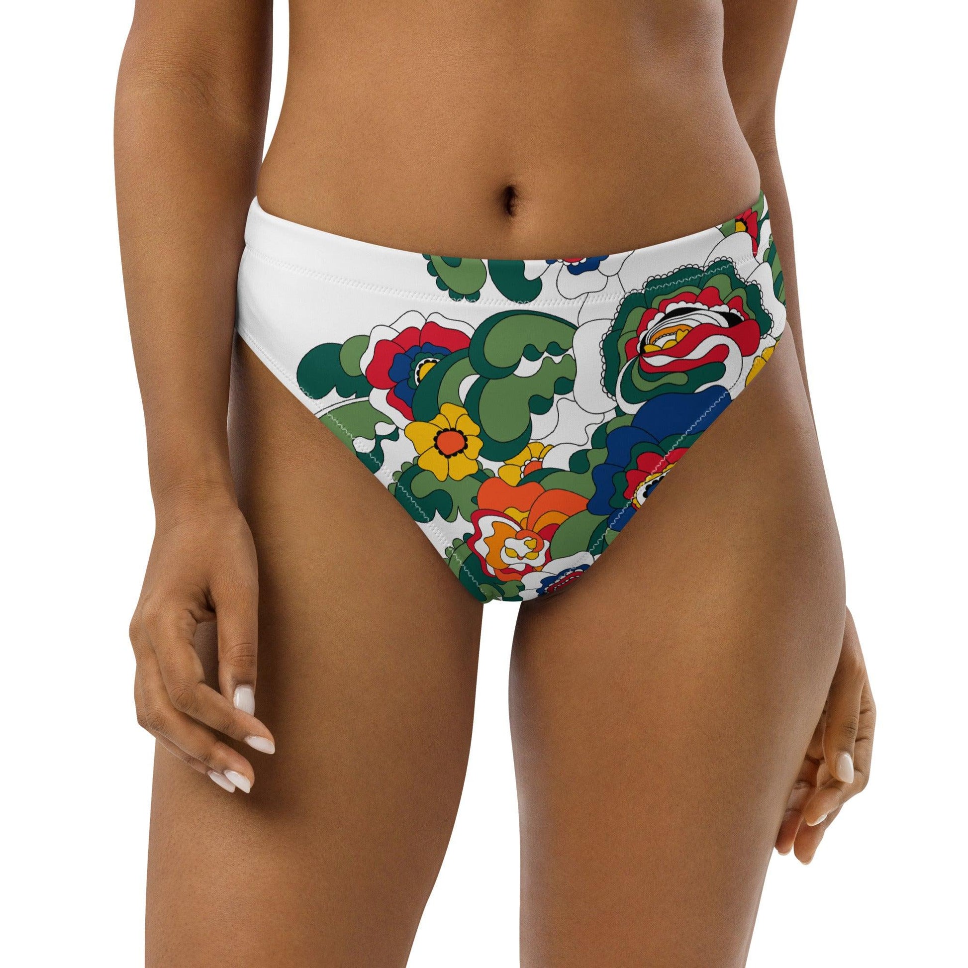 Bikini bottom with high waist (recycled) - GROOVY KURBITS white - SHALMIAK