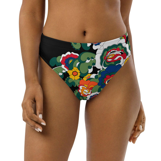 Bikini bottom with high waist (recycled) - GROOVY KURBITS black - SHALMIAK