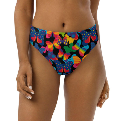 Bikini bottom with high waist (recycled) - FLYRAVE black - SHALMIAK