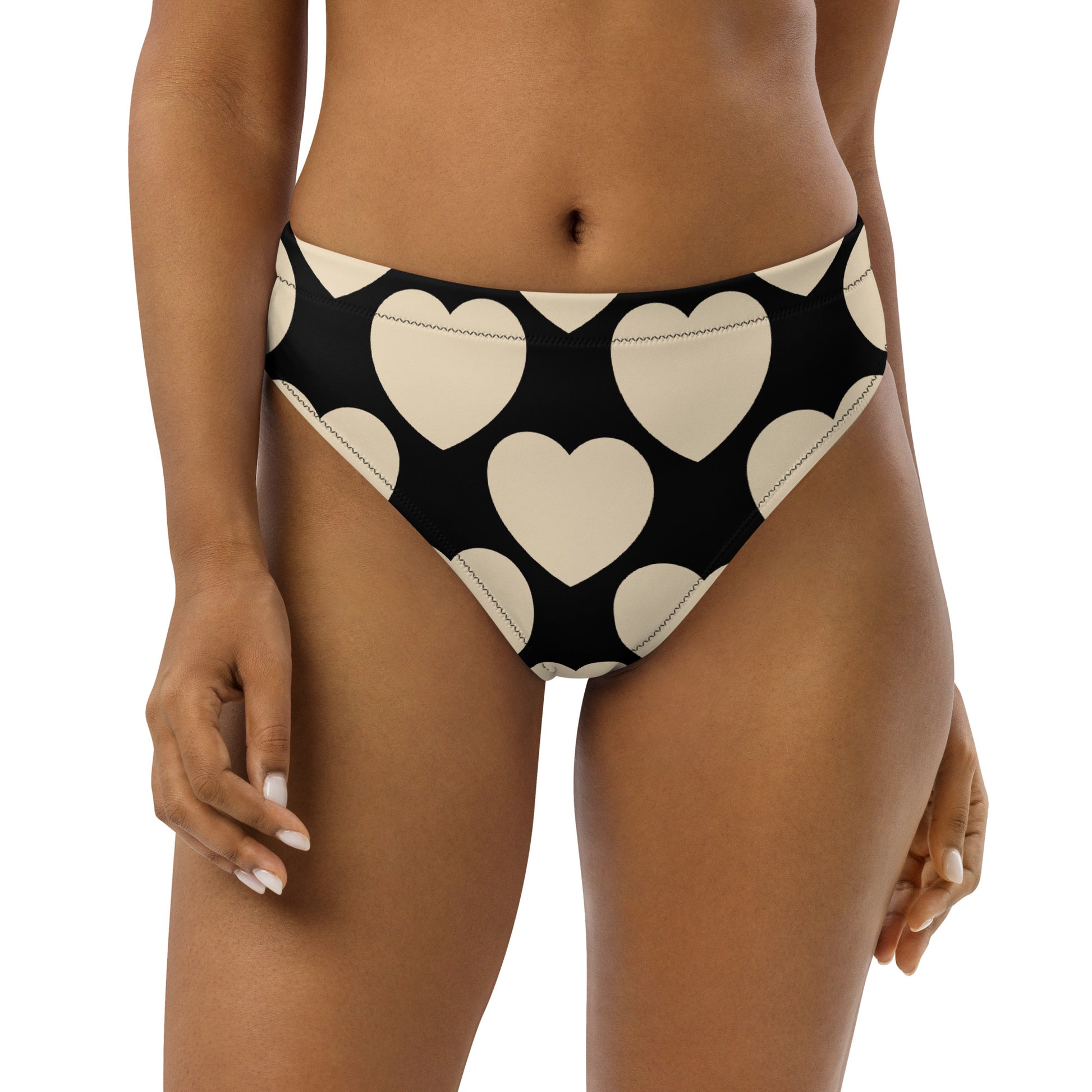 Bikini bottom with high waist (recycled) - ELLIE LOVE bw - SHALMIAK