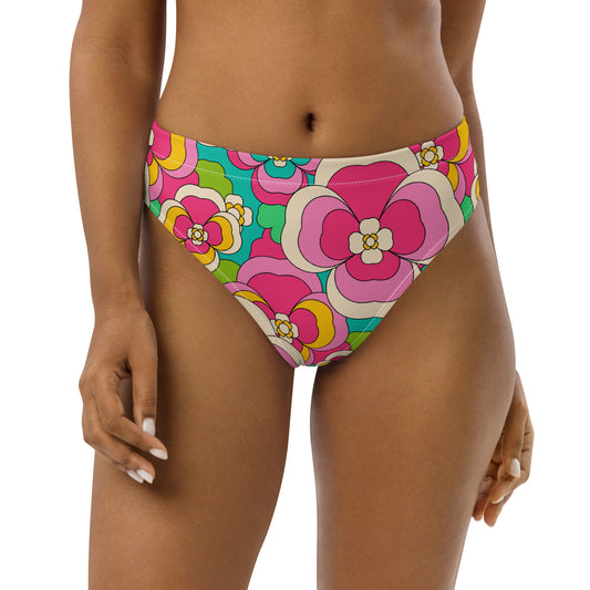 Bikini bottom - PANSY FANTASY pastel - Retro pansy print