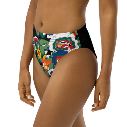 Bikini bottom with high waist (recycled) - GROOVY KURBITS black - SHALMIAK