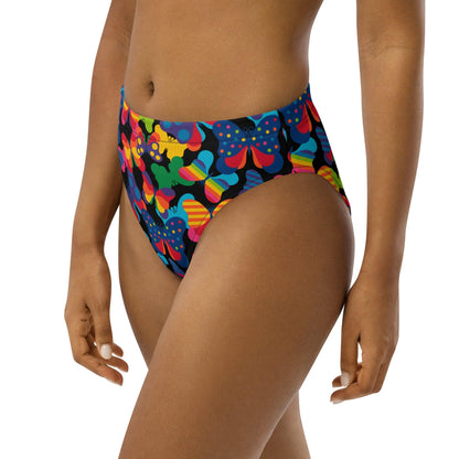 Bikini bottom with high waist (recycled) - FLYRAVE black - SHALMIAK