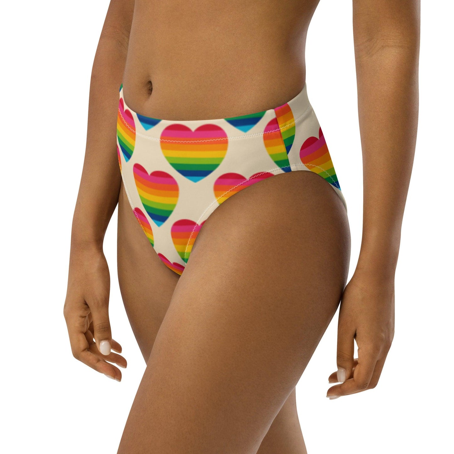 Bikini bottom with high waist (recycled) - ELLIE LOVE rainbow - SHALMIAK