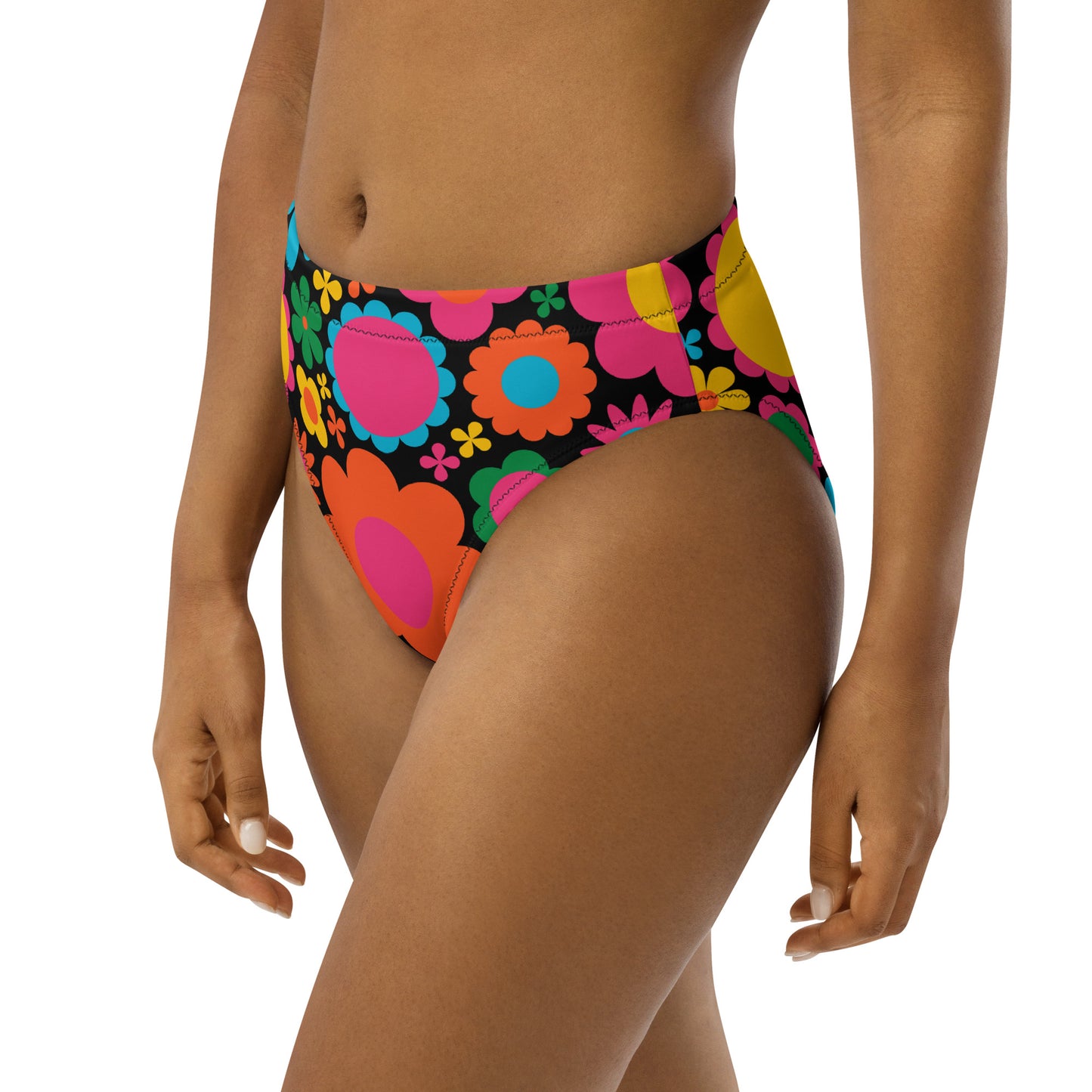 Bikini bottom with high waist (recycled) - BLOOMPOP happy - SHALMIAK