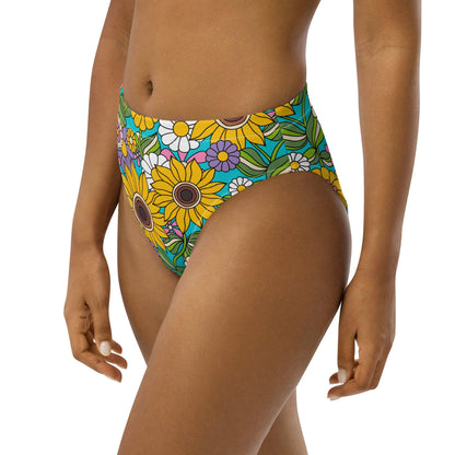 Bikini bottom with high waist (recycled) - SUNDANCE turquoise - SHALMIAK