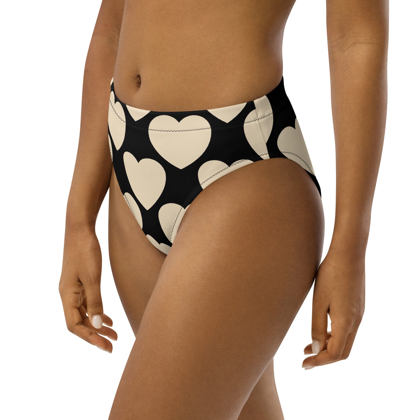 Bikini bottom with high waist (recycled) - ELLIE LOVE bw - SHALMIAK