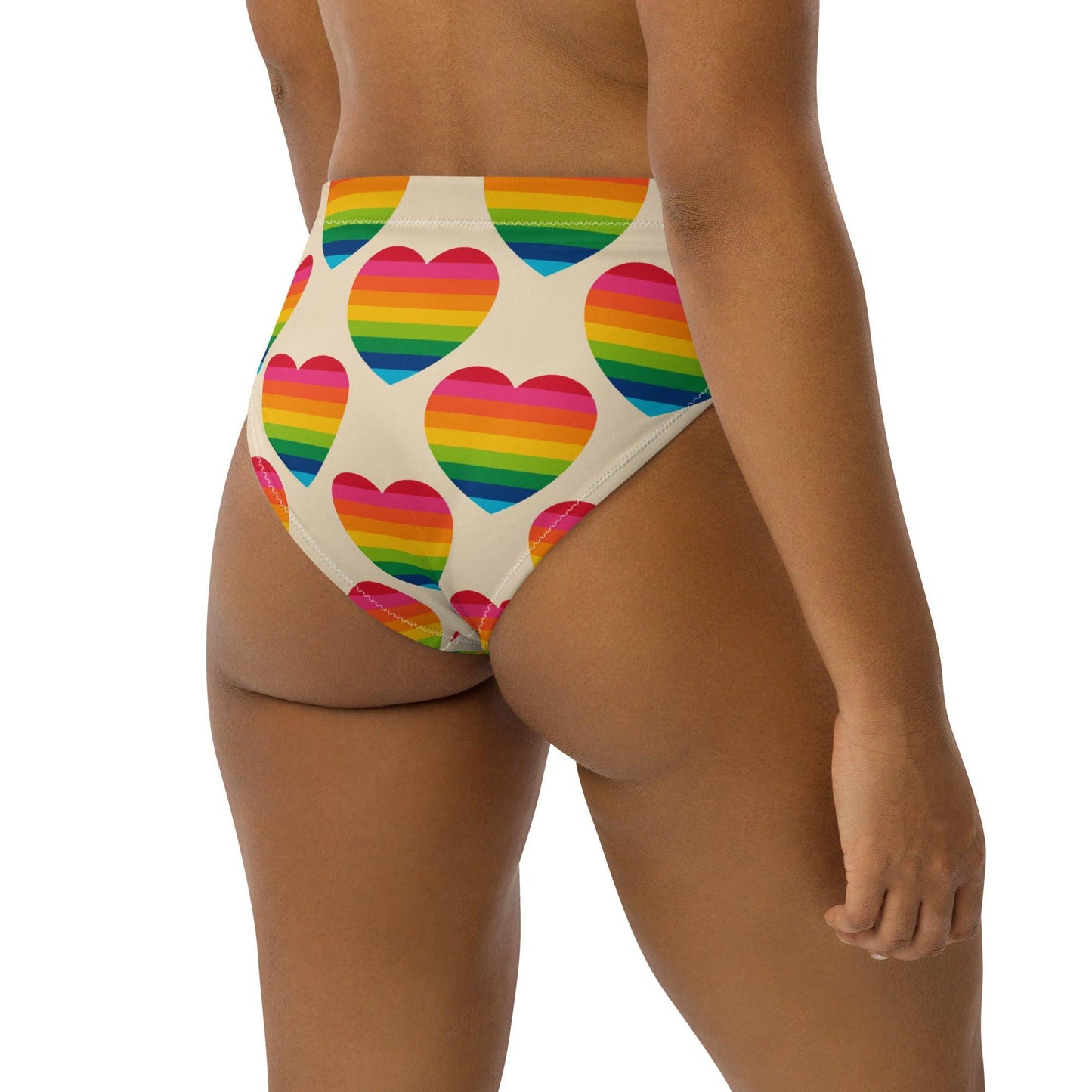 Bikini bottom with high waist (recycled) - ELLIE LOVE rainbow - SHALMIAK