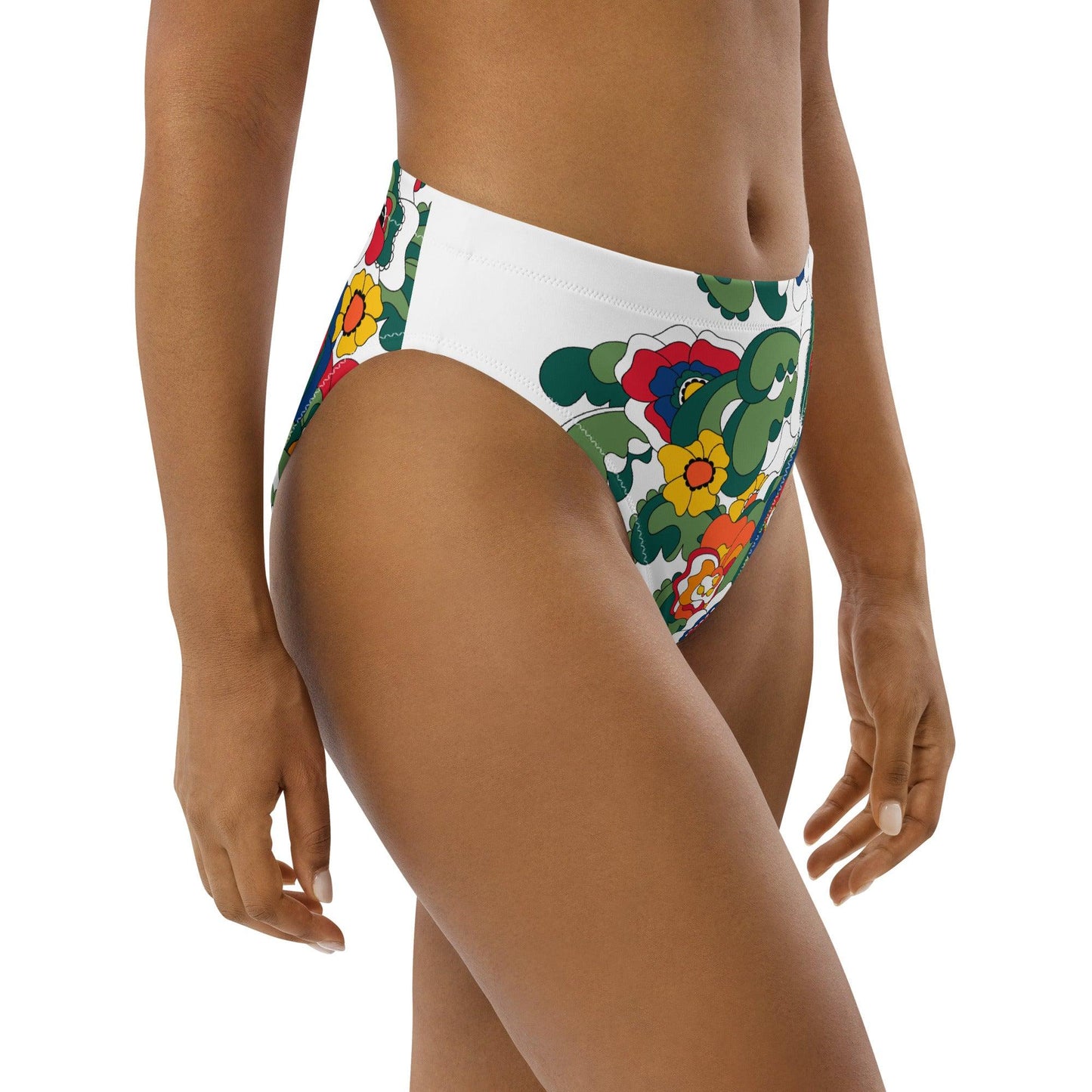 Bikini bottom with high waist (recycled) - GROOVY KURBITS white - SHALMIAK