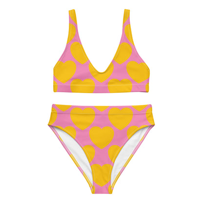 ELLIE LOVE yellow pink - Bikinit kierrätysmateriaalista