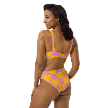 ELLIE LOVE yellow pink - Bikinit kierrätysmateriaalista