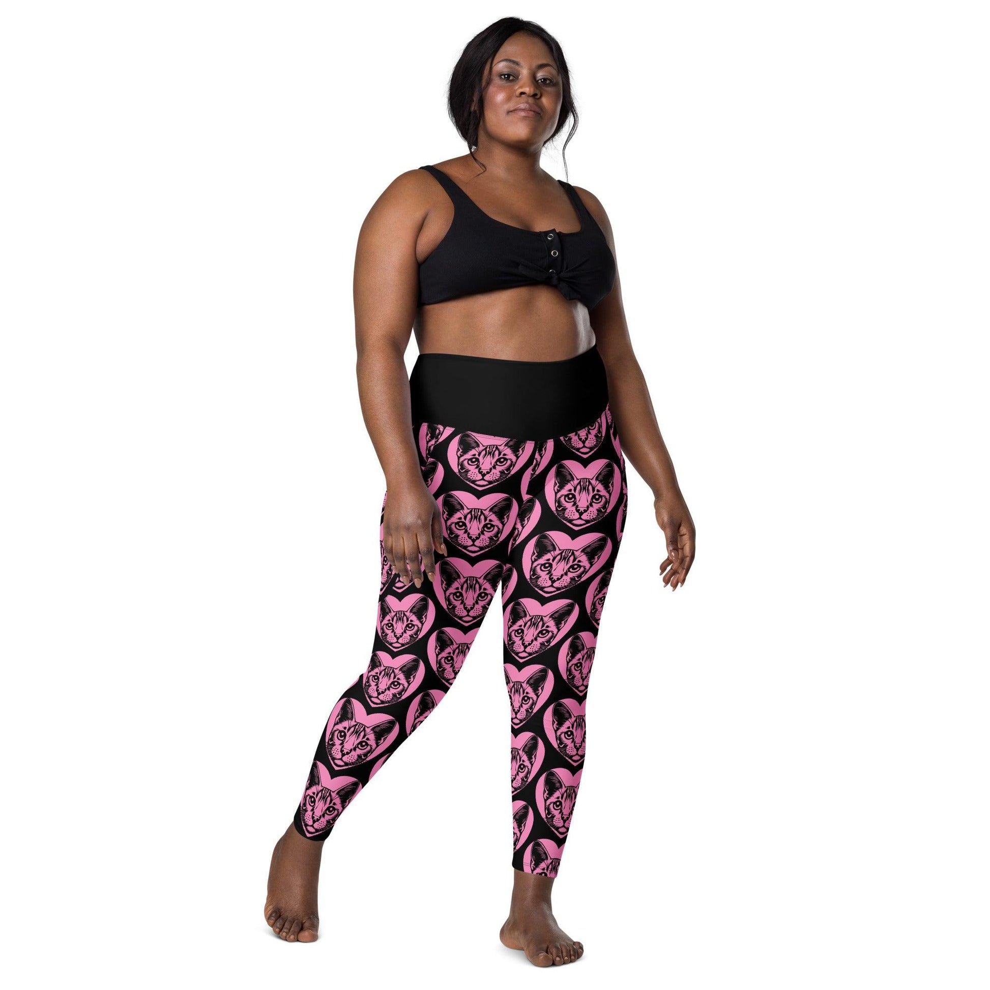 CAT BREED LEGGINGS with pockets - OCICAT - HERTTAHOUND - pink - SHALMIAK