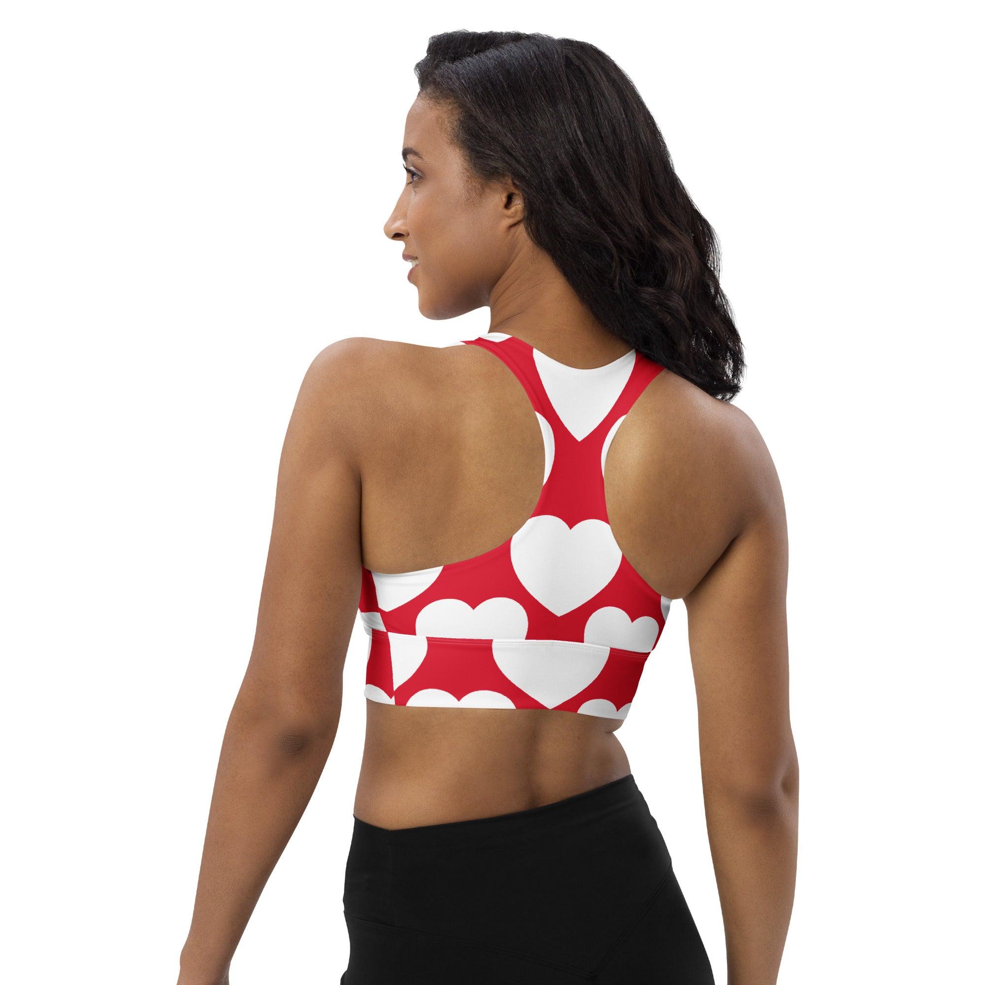 Sports Bra (recycled) - ELLIE LOVE red white - SHALMIAK