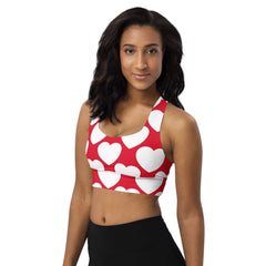 Sports Bra (recycled) - ELLIE LOVE red white - SHALMIAK