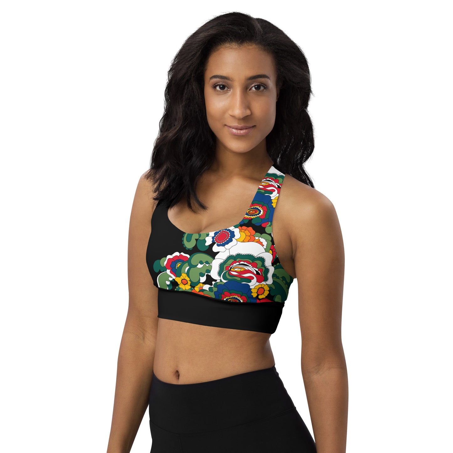 Sports Bra (recycled) - GROOVY KURBITS black - SHALMIAK