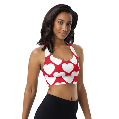 Sports Bra (recycled) - ELLIE LOVE red white - SHALMIAK