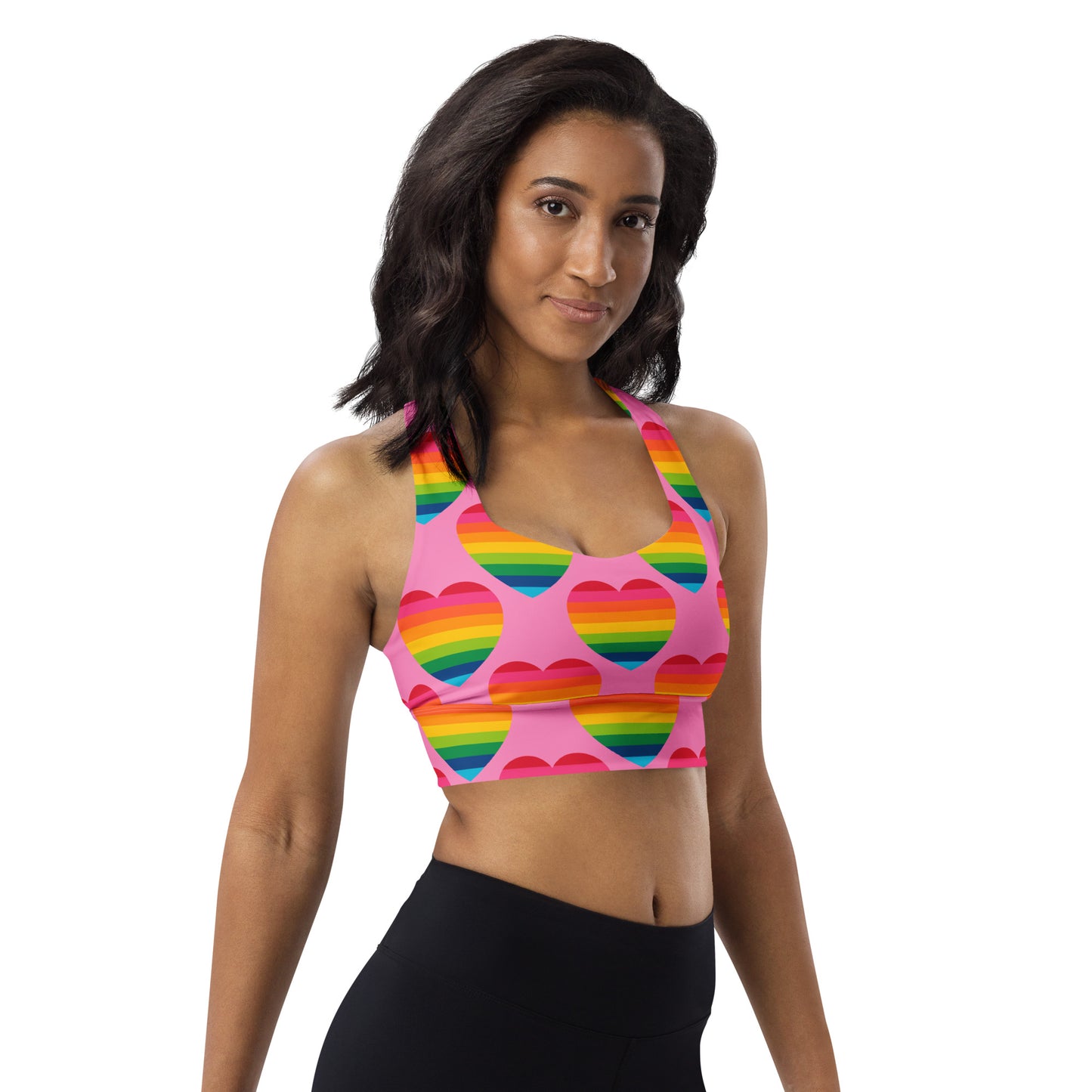 Sports Bra (recycled) - ELLIE LOVE rainbow pink - SHALMIAK