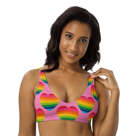 Bikini top (recycled) - ELLIE LOVE rainbow pink - SHALMIAK