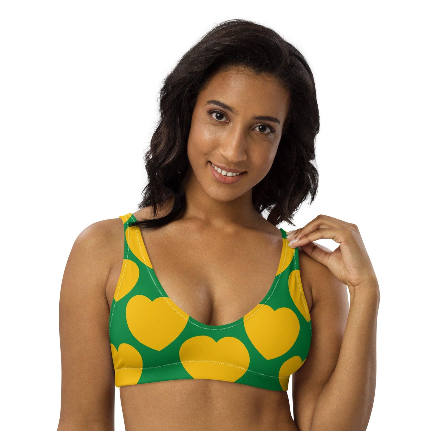 Bikini top (recycled) - ELLIE LOVE yellow green - SHALMIAK