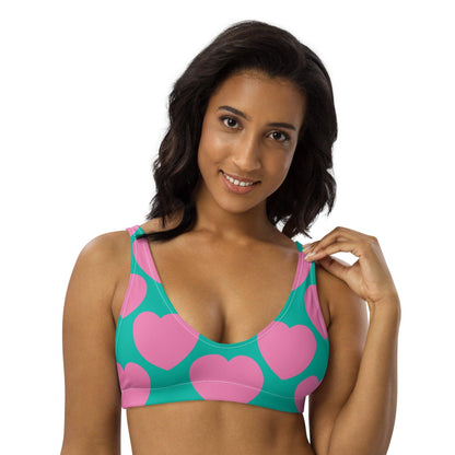 Bikini top (recycled) - ELLIE LOVE pink mint - SHALMIAK