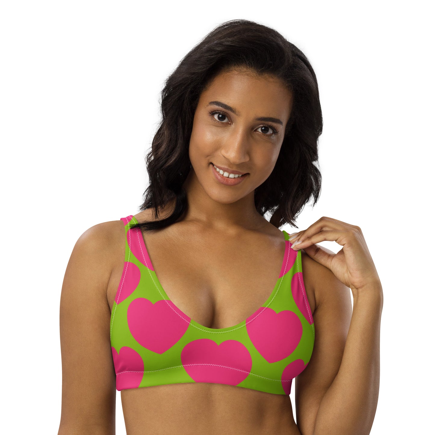 Bikini top (recycled) - ELLIE LOVE pink lime - SHALMIAK