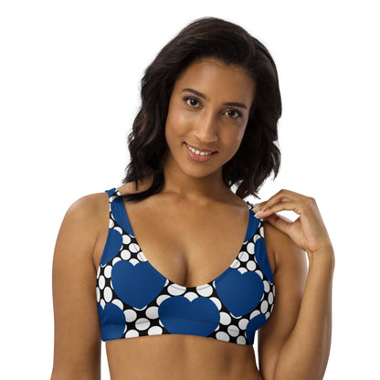 Bikini top (recycled) - ELLIE LOVE DOT blue black - SHALMIAK