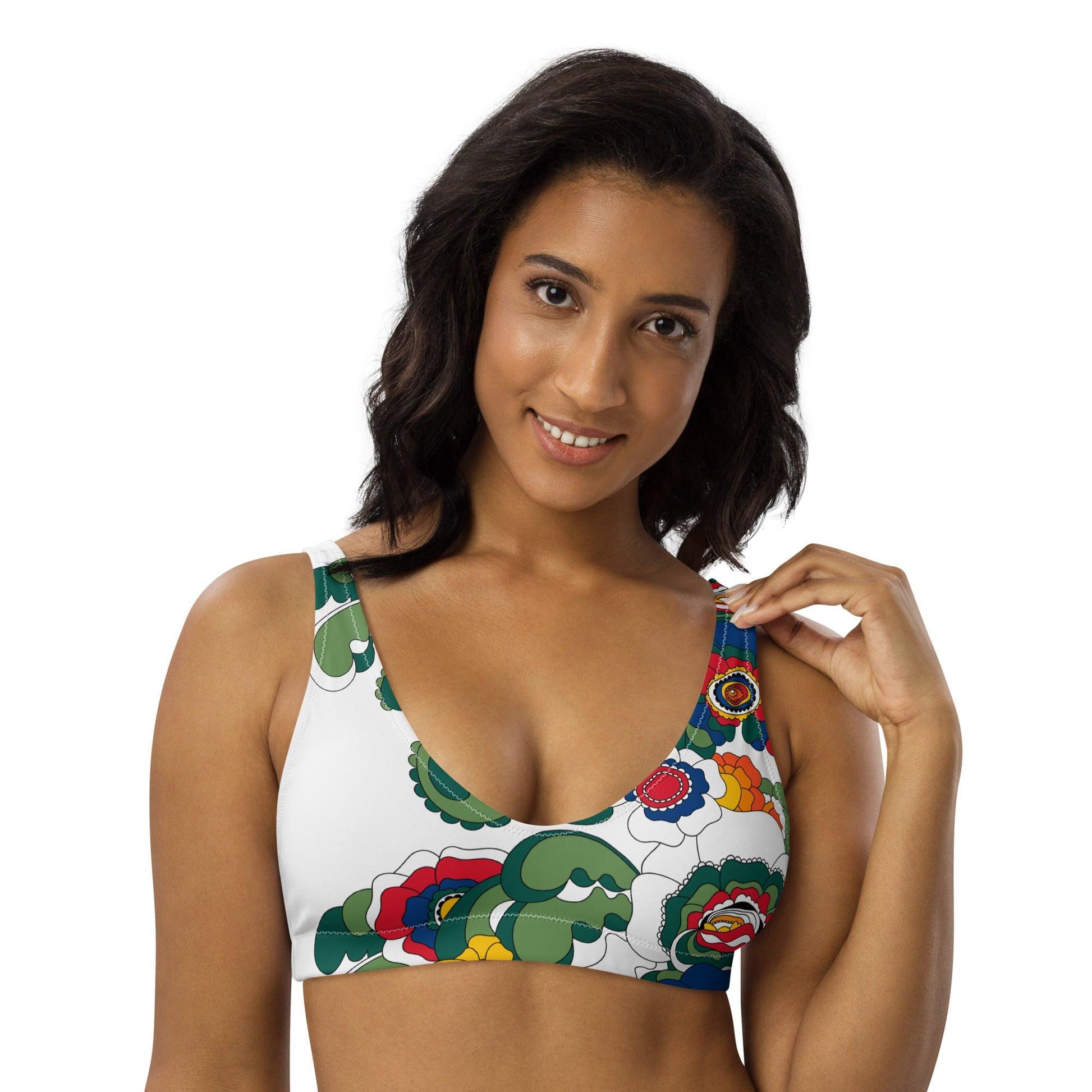 Bikini top (recycled) - GROOVY KURBITS white - SHALMIAK