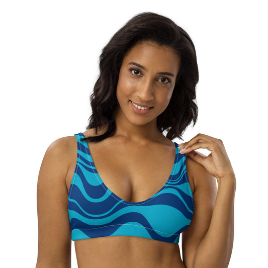 Bikini top (recycled) - WAVY blues - SHALMIAK