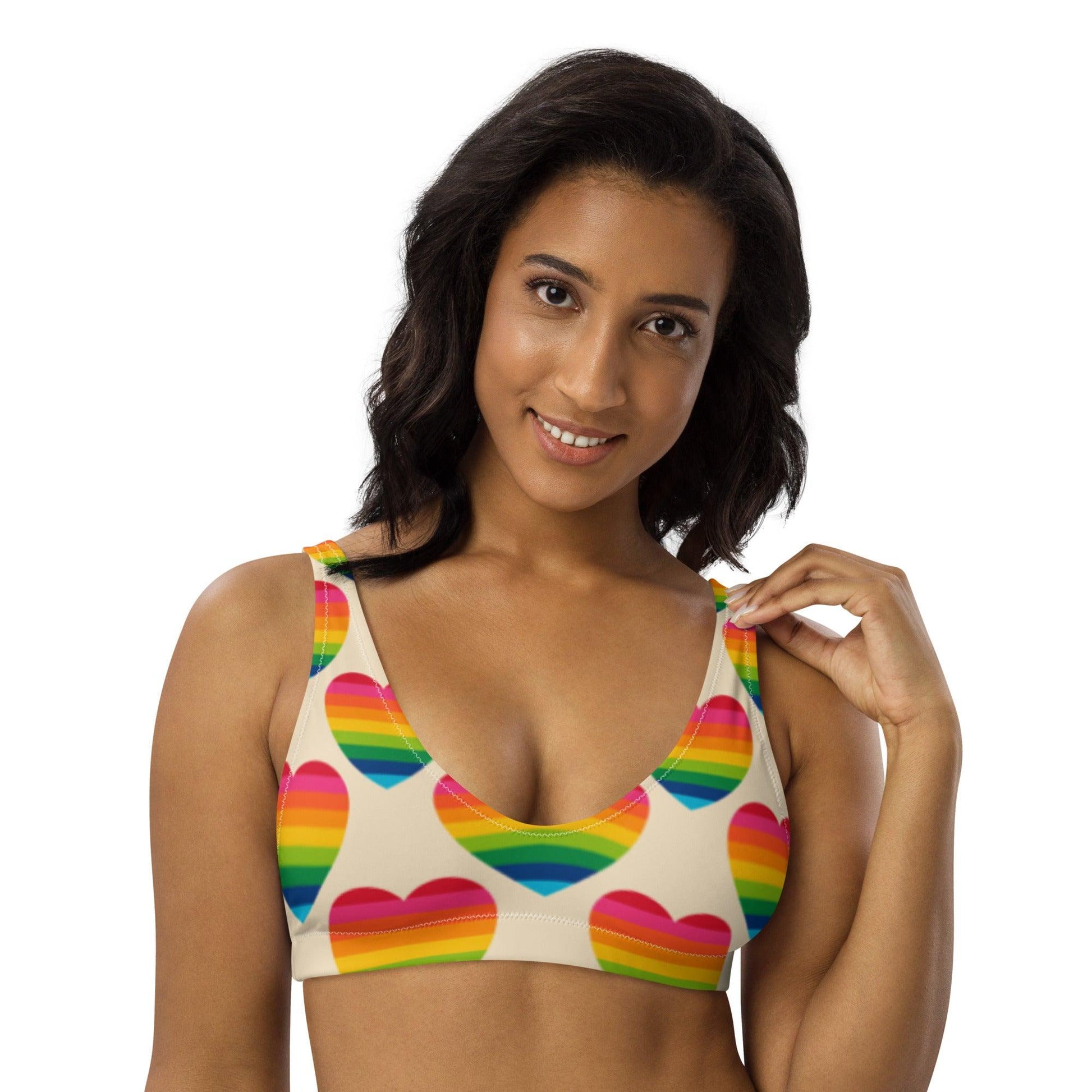 Bikini top (recycled) - ELLIE LOVE rainbow - SHALMIAK