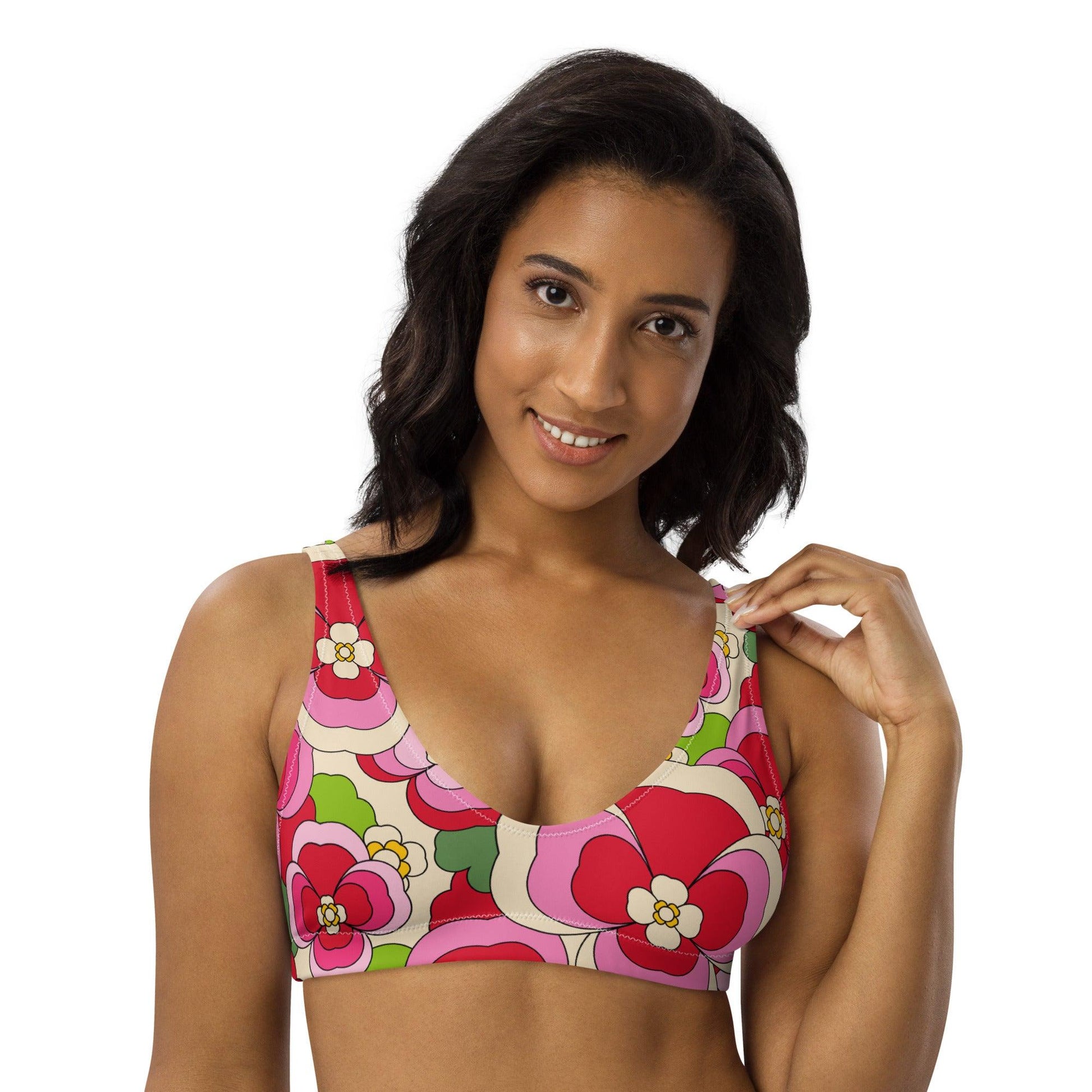 Bikini top (recycled) - PANSY FANTASY pink - SHALMIAK