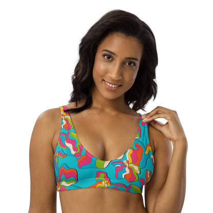 Bikini top (recycled) - SASSY IRIS turquoise - SHALMIAK