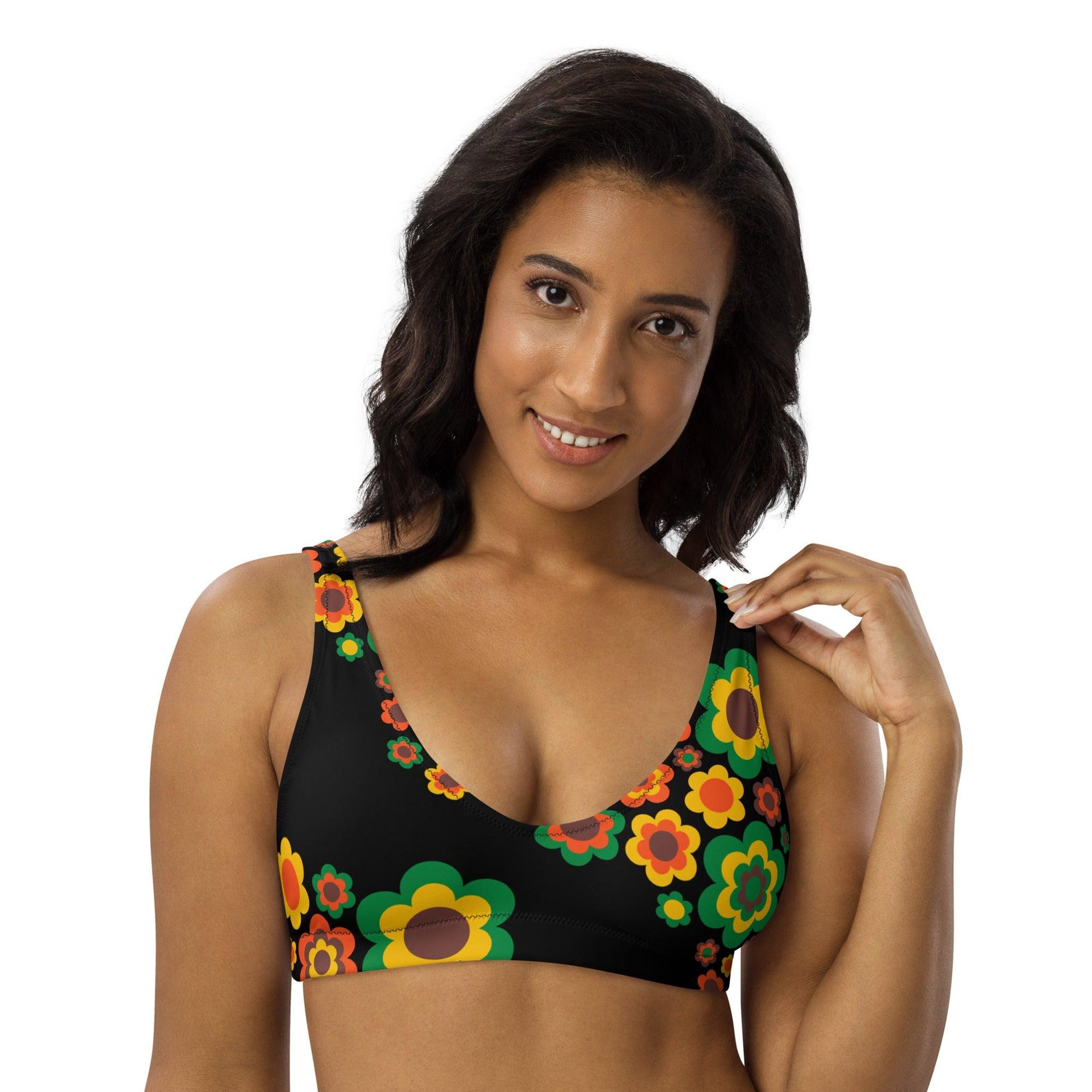 Bikini top (recycled) - FLORA FOREVER retro - SHALMIAK