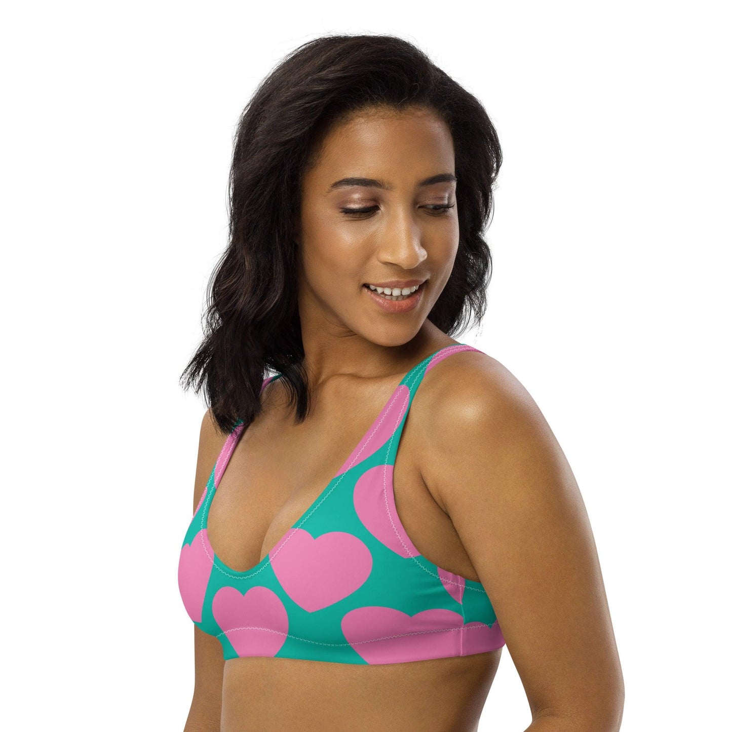 Bikini top (recycled) - ELLIE LOVE pink mint - SHALMIAK