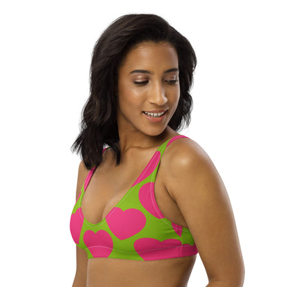 Bikini top (recycled) - ELLIE LOVE pink lime - SHALMIAK