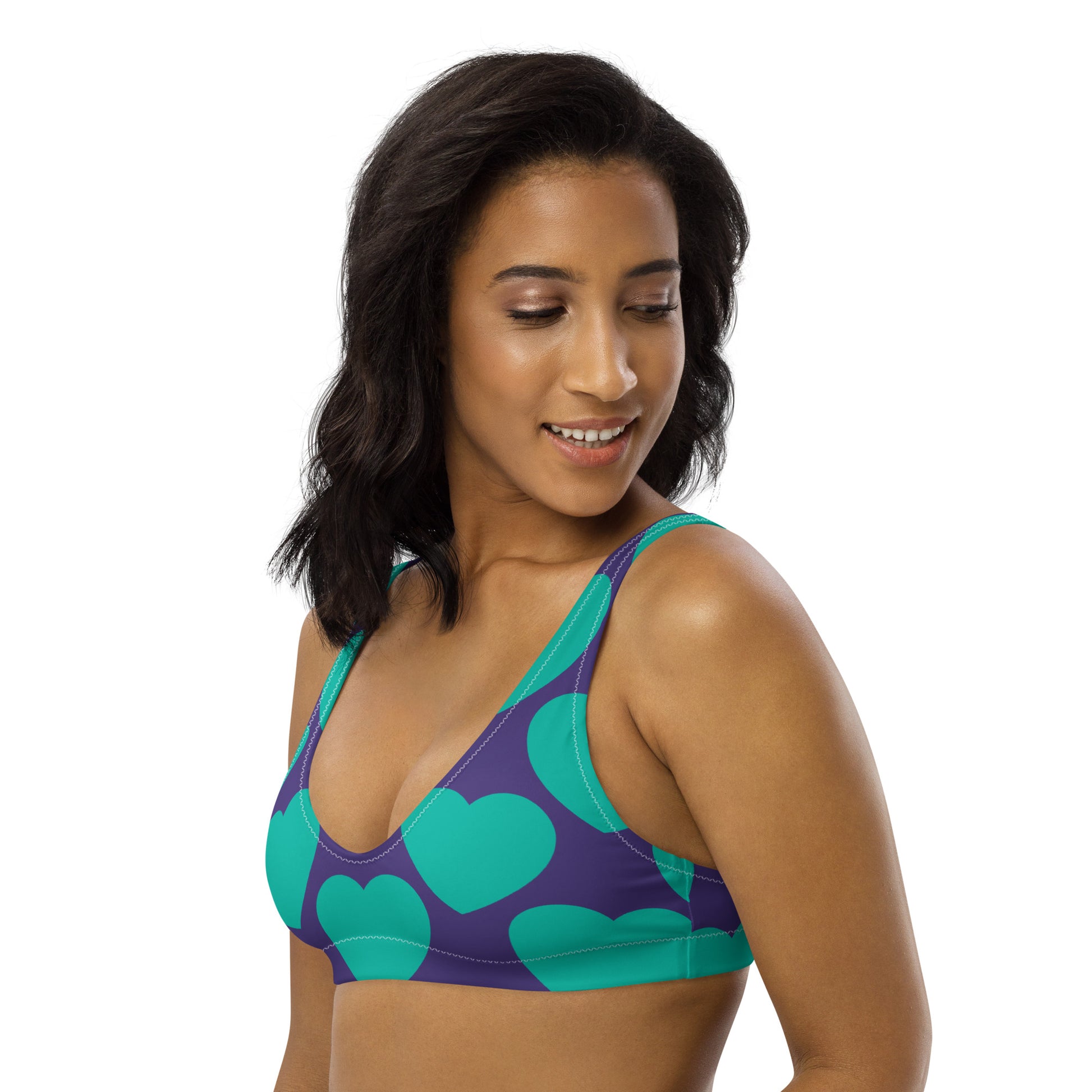 Bikini top (recycled) - ELLIE LOVE mint purple - SHALMIAK