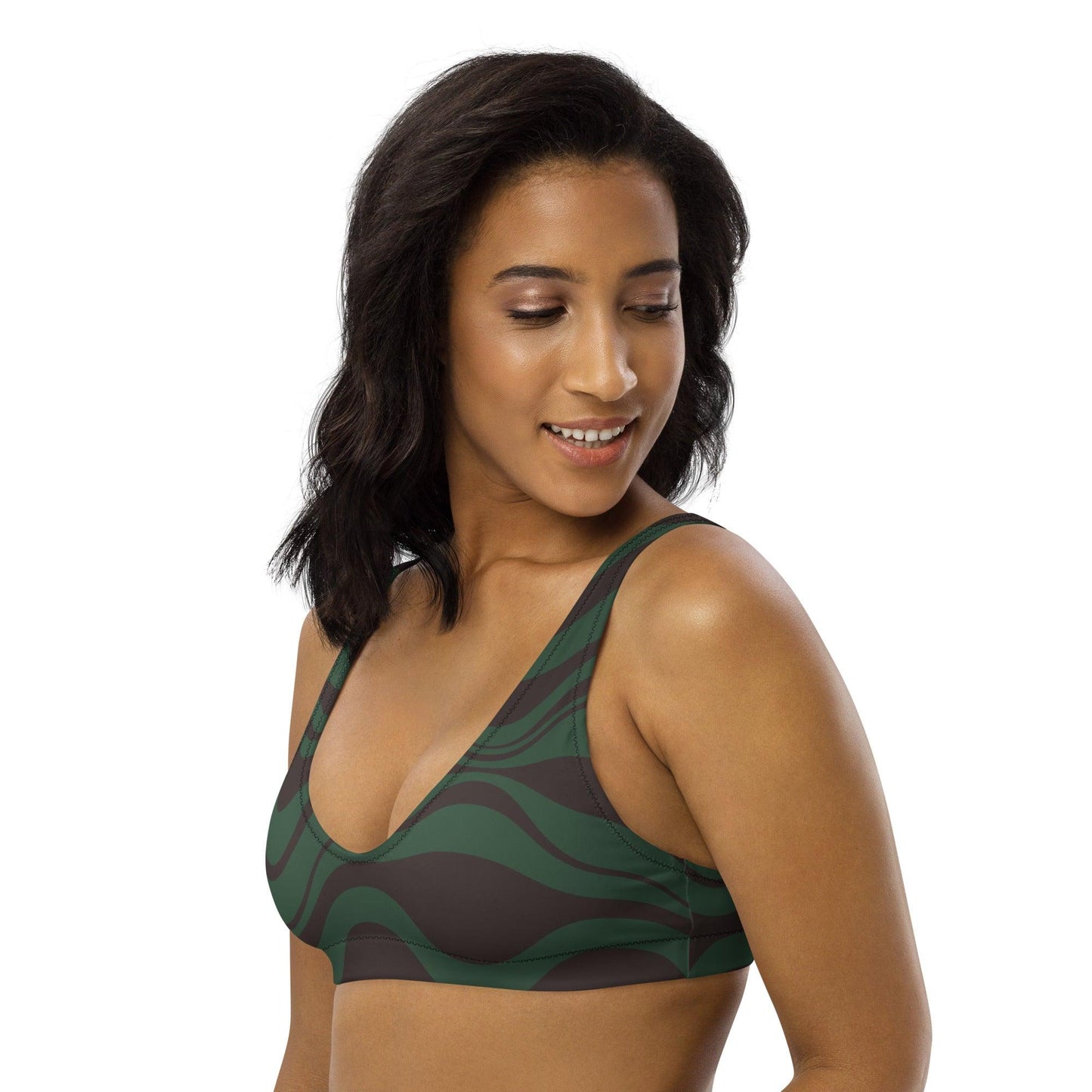 Bikini top (recycled) - WAVY forest - SHALMIAK