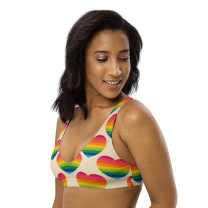 Bikini top (recycled) - ELLIE LOVE rainbow - SHALMIAK