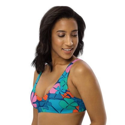 Bikini top (recycled) - ADELIE orange blue - SHALMIAK