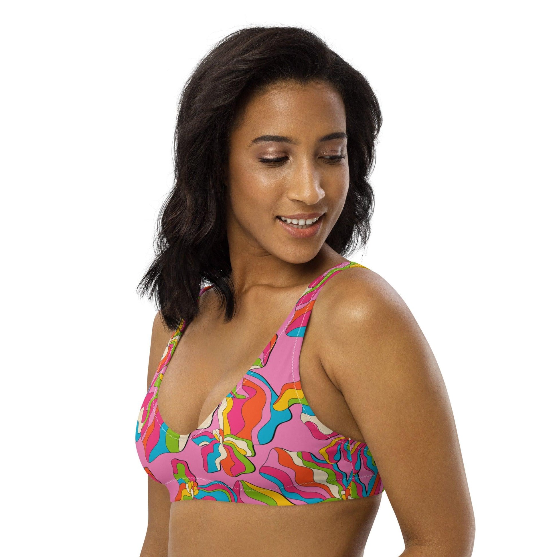 Bikini top (recycled) - SASSY IRIS pink - SHALMIAK