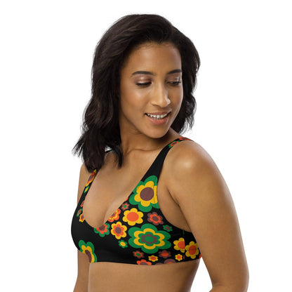 Bikini top (recycled) - FLORA FOREVER retro - SHALMIAK