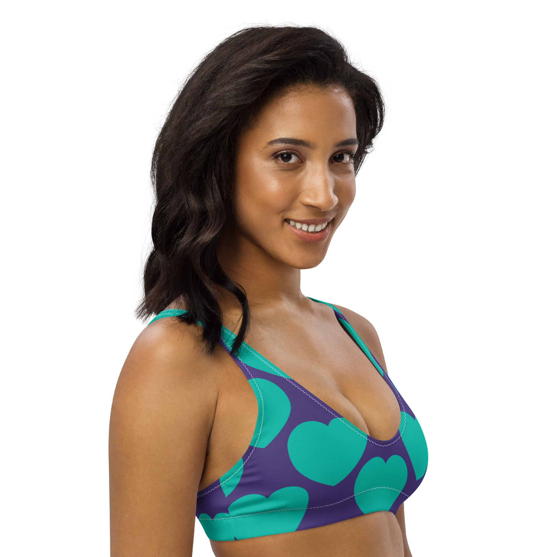 Bikini top (recycled) - ELLIE LOVE mint purple - SHALMIAK