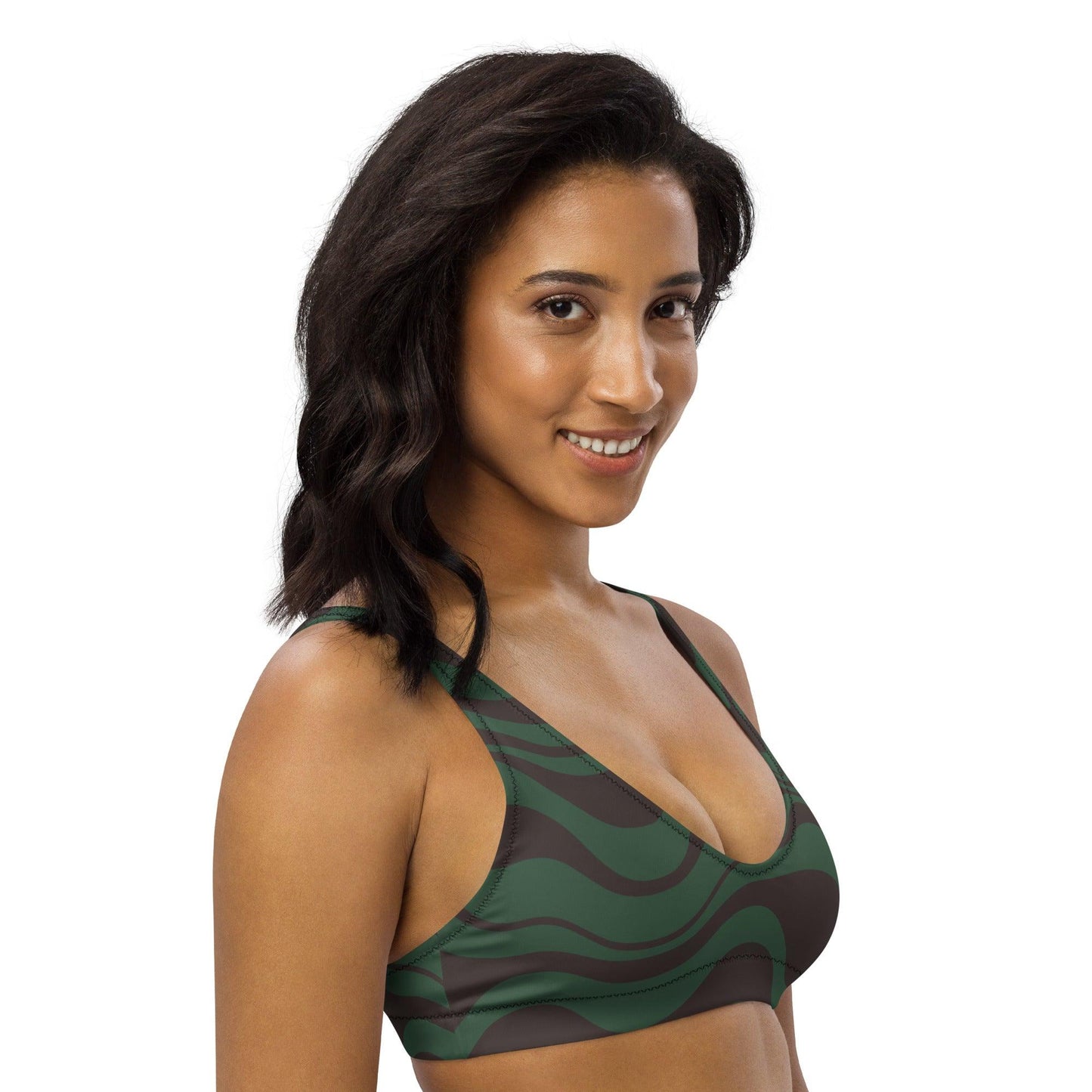 Bikini top (recycled) - WAVY forest - SHALMIAK