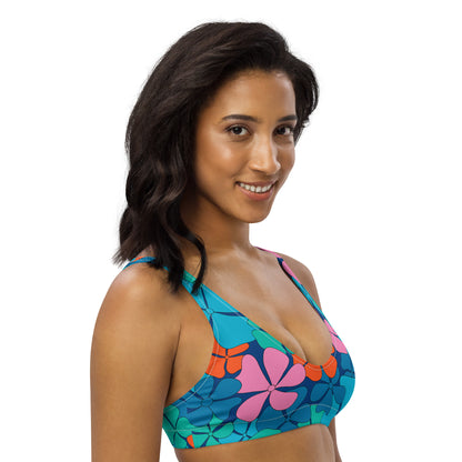 Bikini top (recycled) - ADELIE orange blue - SHALMIAK