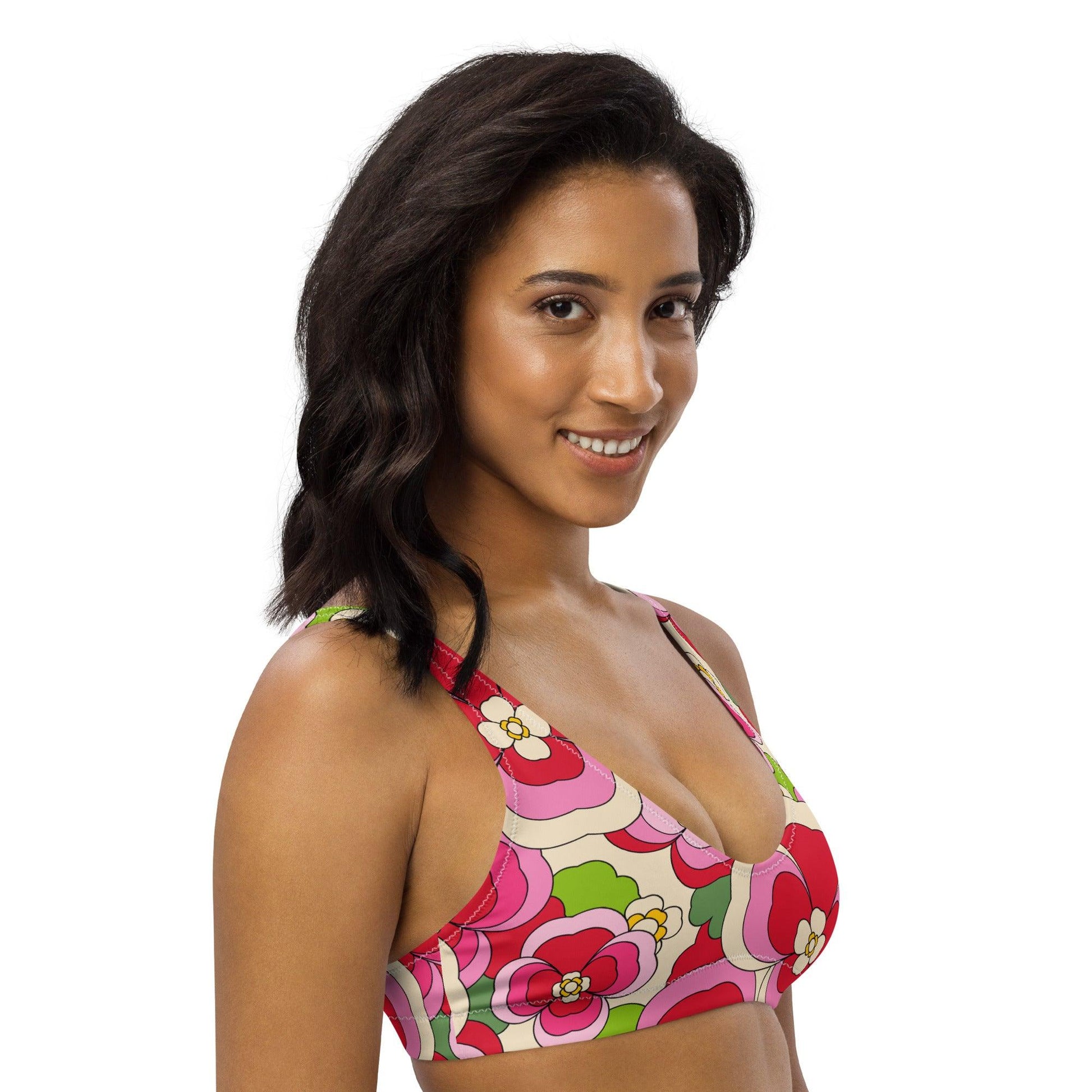 Bikini top (recycled) - PANSY FANTASY pink - SHALMIAK