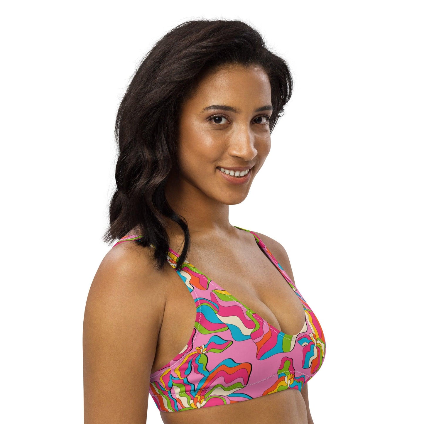 Bikini top (recycled) - SASSY IRIS pink - SHALMIAK