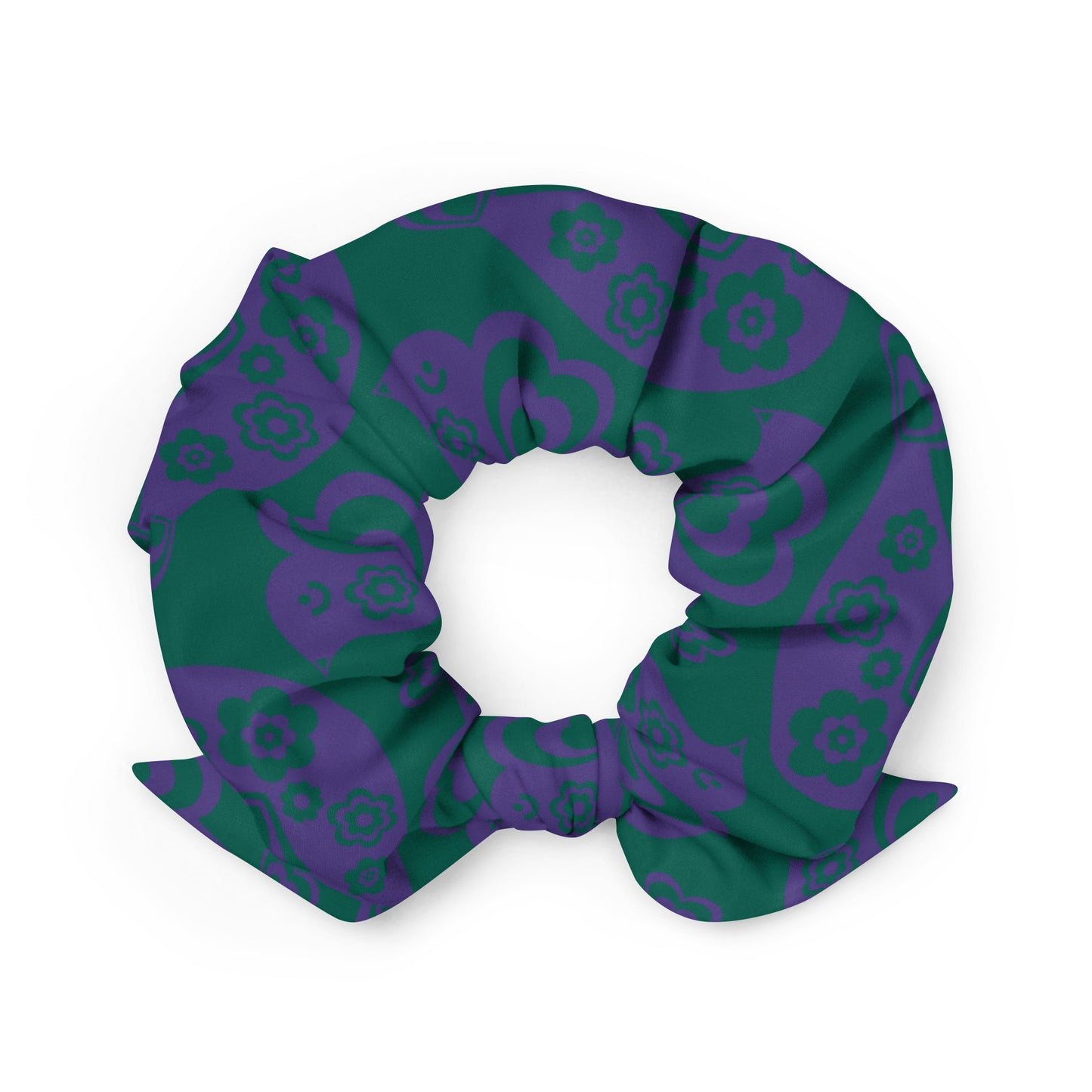 TWEET LOVE green purple - Scrunchie