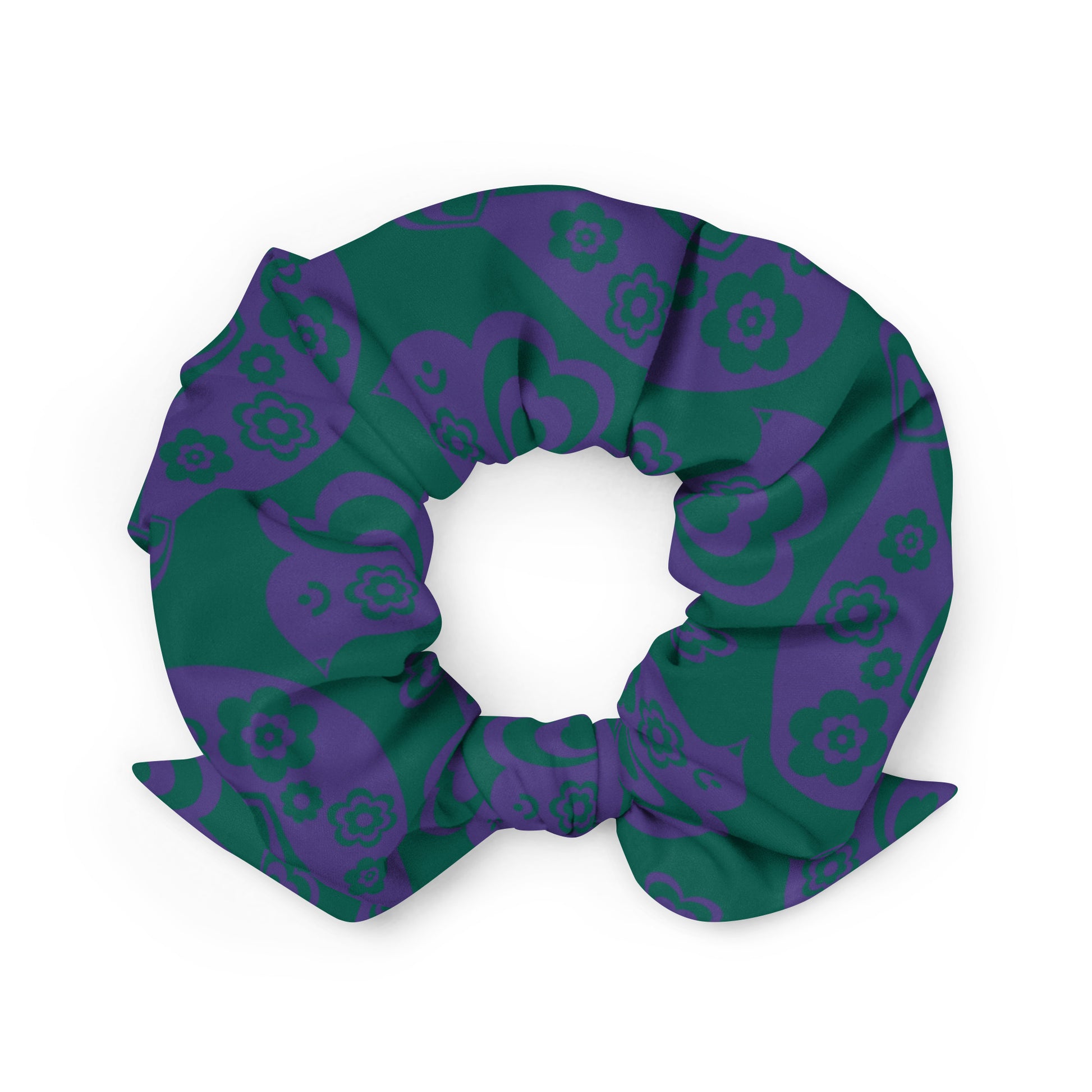 TWEET LOVE green purple - Scrunchie